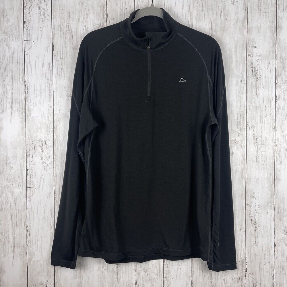 Paradox Merino Blend Men‎ Sweater Medium Black Dri Release Fresh Guard 1/4 Zip